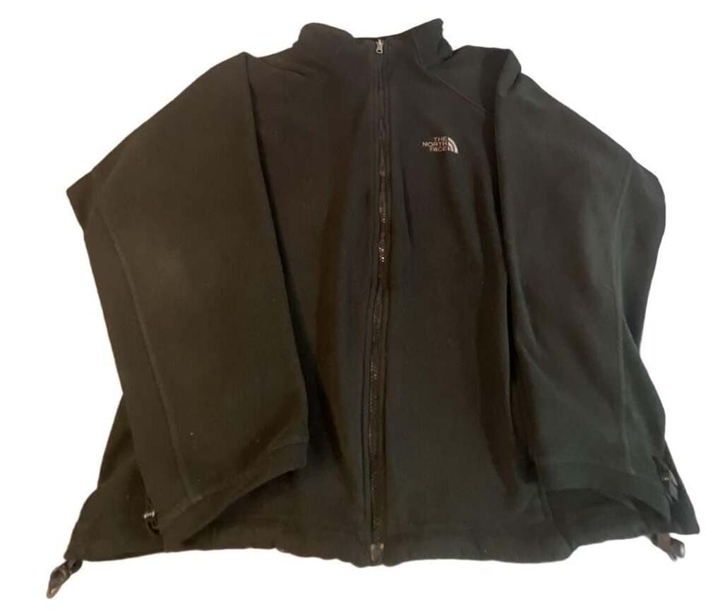 The North Face Full Zip Fleece Jacket Size M Black